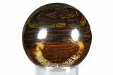 Polished Tiger Iron Stromatolite Sphere - Billion Years #379563-1